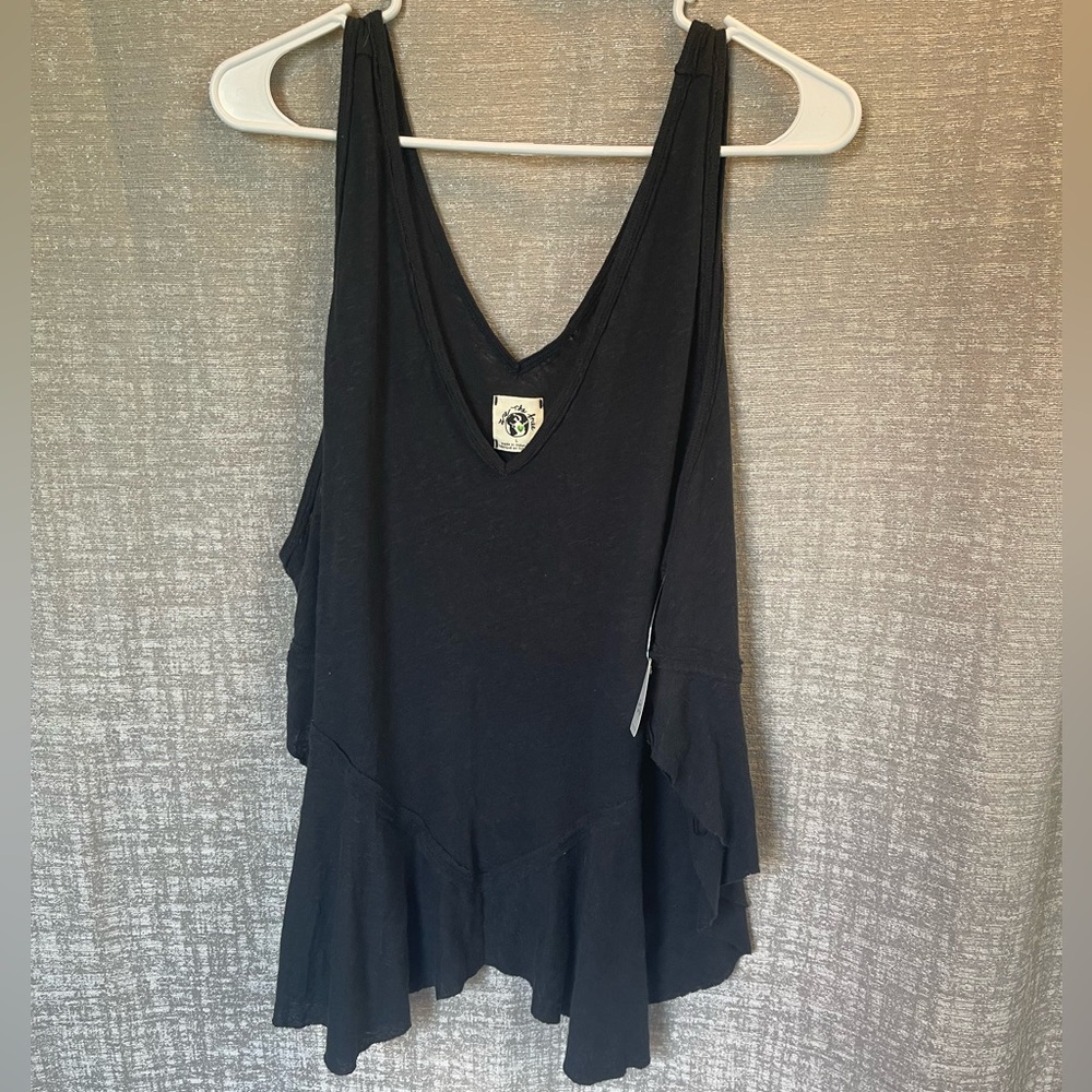 We The Free Black Tank Top Essential-NWT